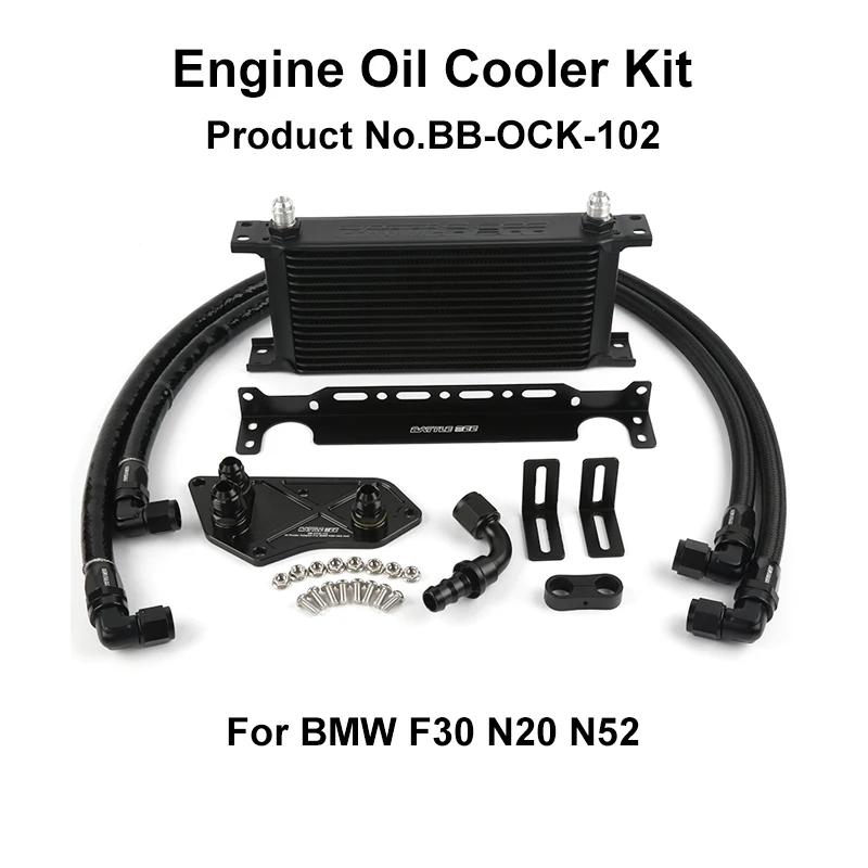 

Auto-manual Oil Cooler Radiator Kit Aluminum 320i 316i 328i Cooling Systems With Rubber Tube For BMW F30 N20 N52 BB-OCK-102