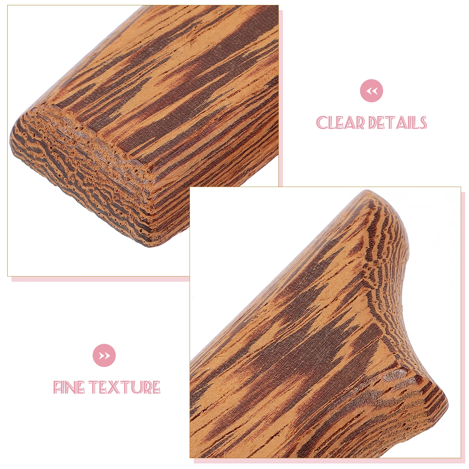 

2Pcs Stainless Steel Wooden Cutter Handle Grip Comfortable Non-Skid Design for Daily Use Handle for Cutter