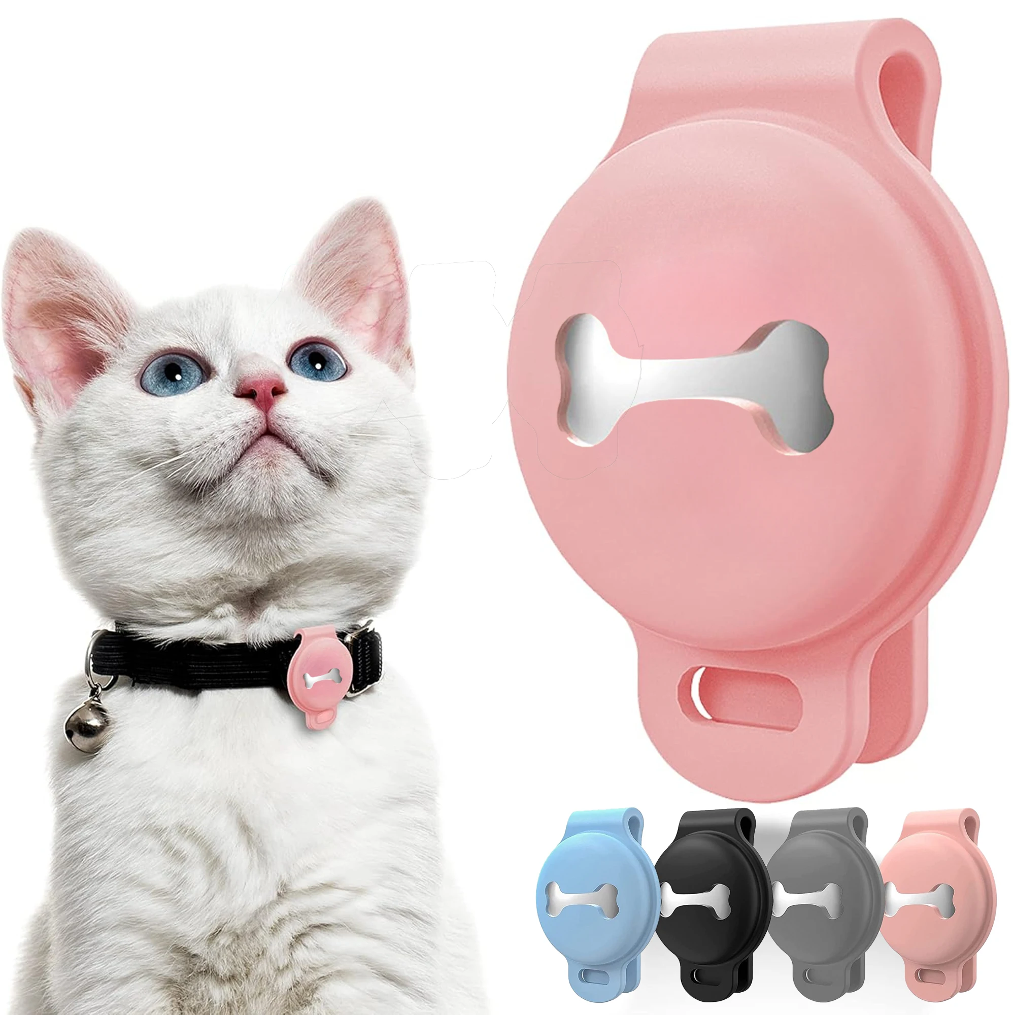 Silicone Protective Case for AirTag Pet Dog Cat Collar Puppy Accessories Backpacks Cameras Purses Bicycles Suitcases Travel