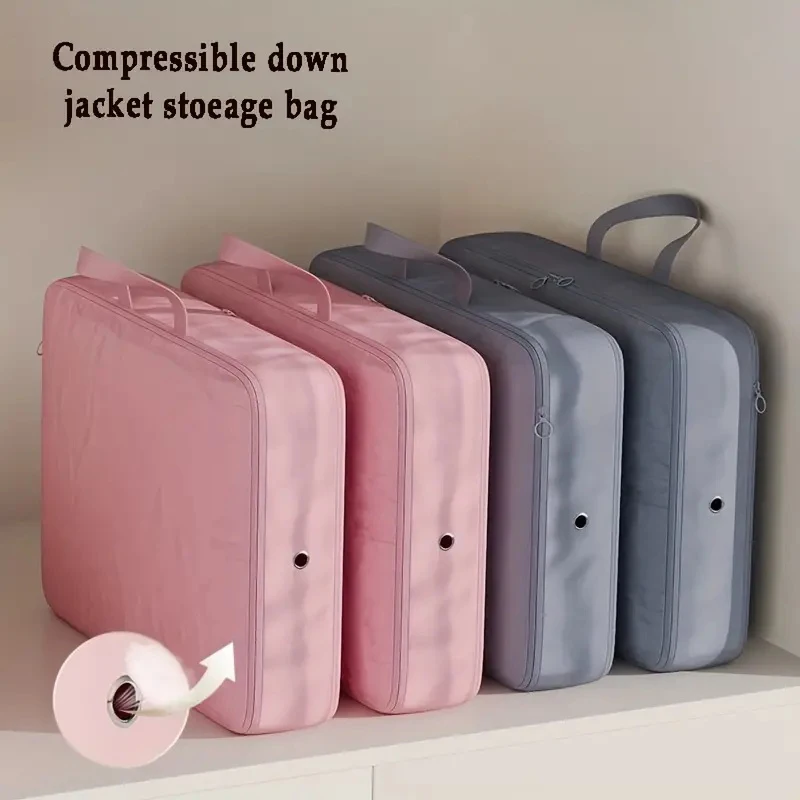 Home Large Capacity Clothes Storage Bag Travel Collapsible Compression Bag Portable Handheld Compression Packing Bag