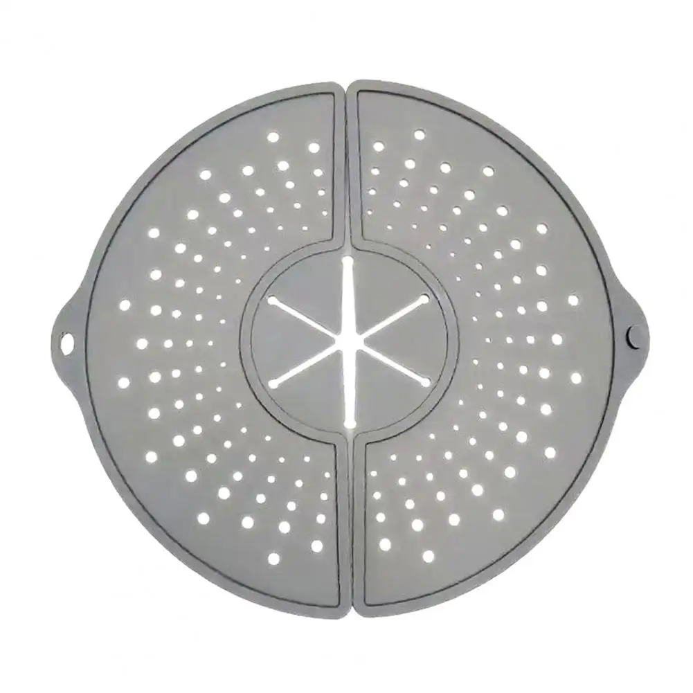 Anti-splash Oil Cover Foldable Splash Guard for Cooking Pots with Heat Resistant Lid for Kitchen Use Dishwasher Safe