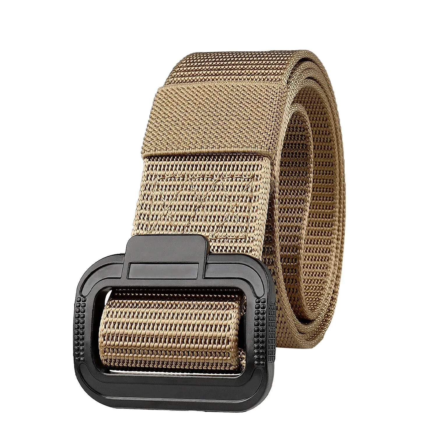 Men\'s Belt Imitation Nylon Tactical Belt Casual Versatile Metal Buckle Belt Outdoor Sports Canvas Belt Paired With Jeans Belt