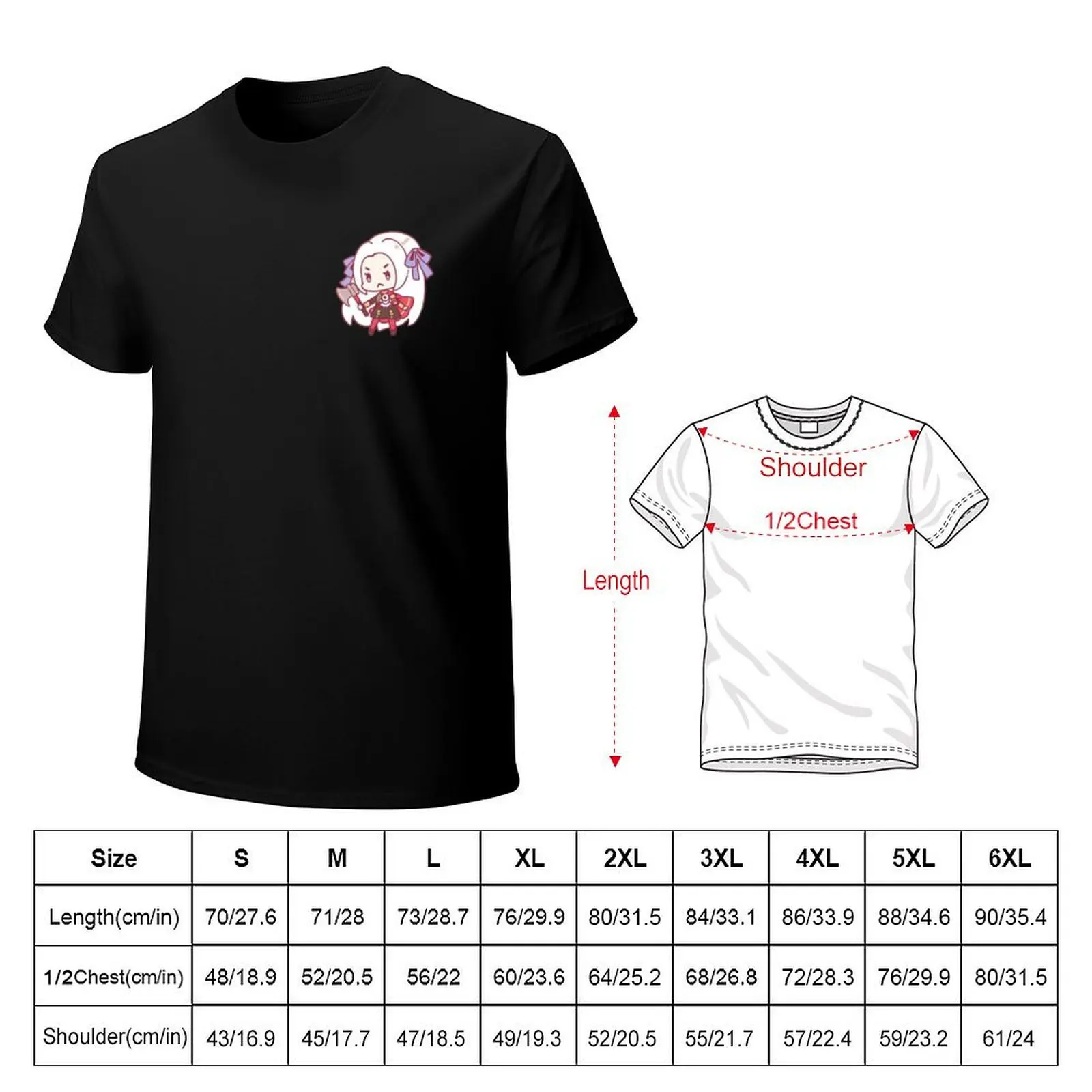 Edelgard Chibi Form T-Shirt Summer Print Short Sleeve Tee