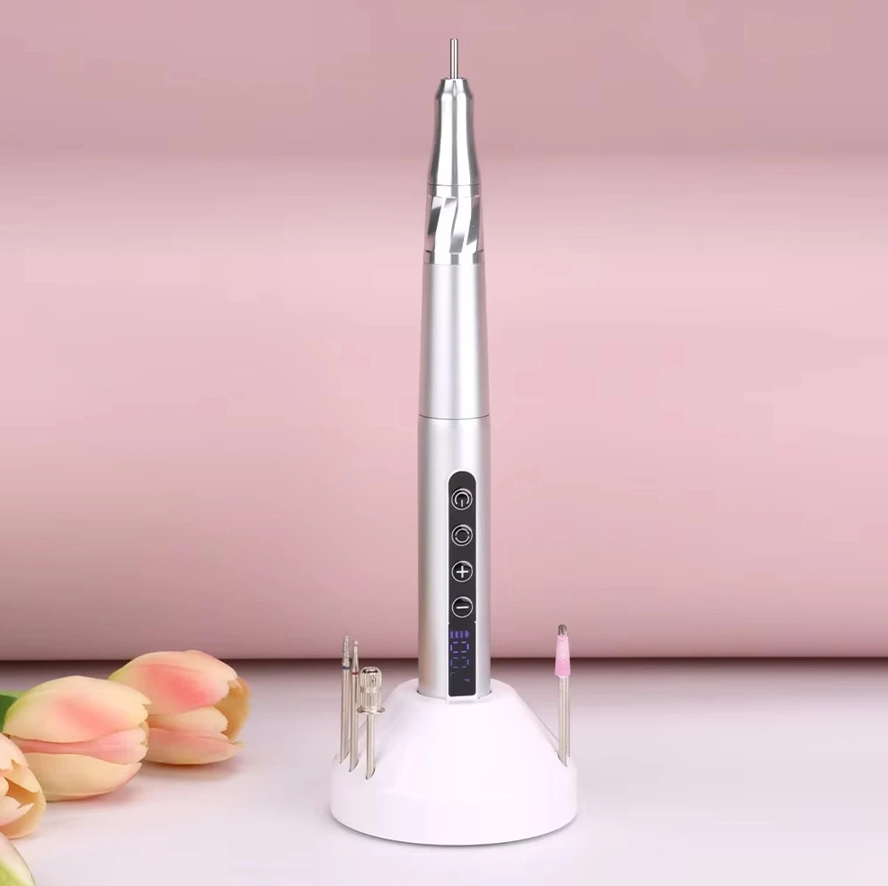 

2025 New Multi Color Portable Professional 85W Brushless Ultra Smooth Motor Cordless Nail Machine with 35000 Rpm and LCD Display