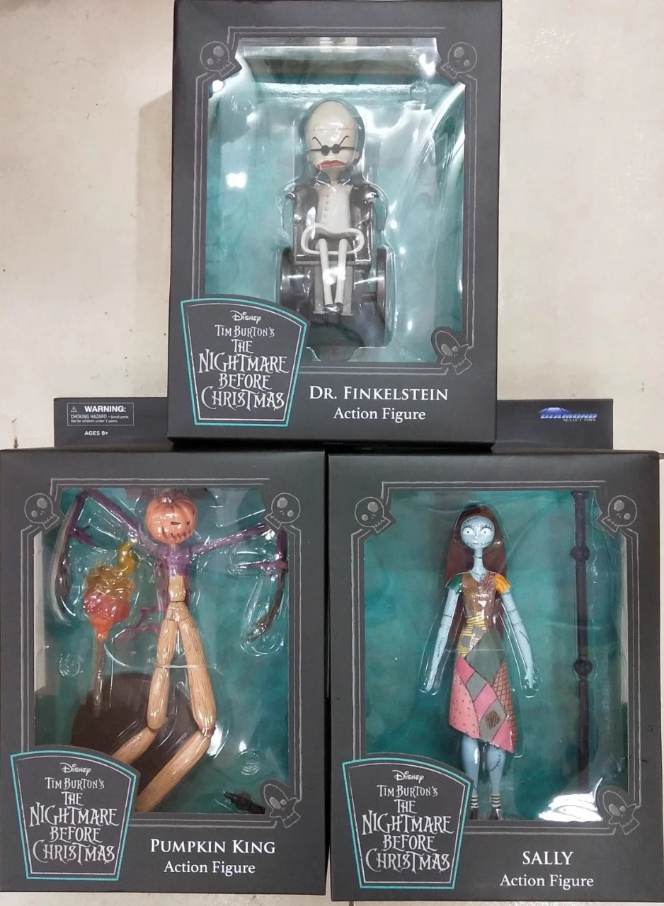 Diamond Select Toys DST El Pesadilla Antes de Navidad Dr. Finkelstein Pumpkin King Sally Figura de acción