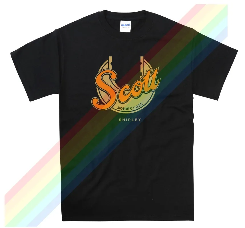 Retro casual men's printed Scott cotton T-shirt sports breathable black women's short sleeve S-6XL