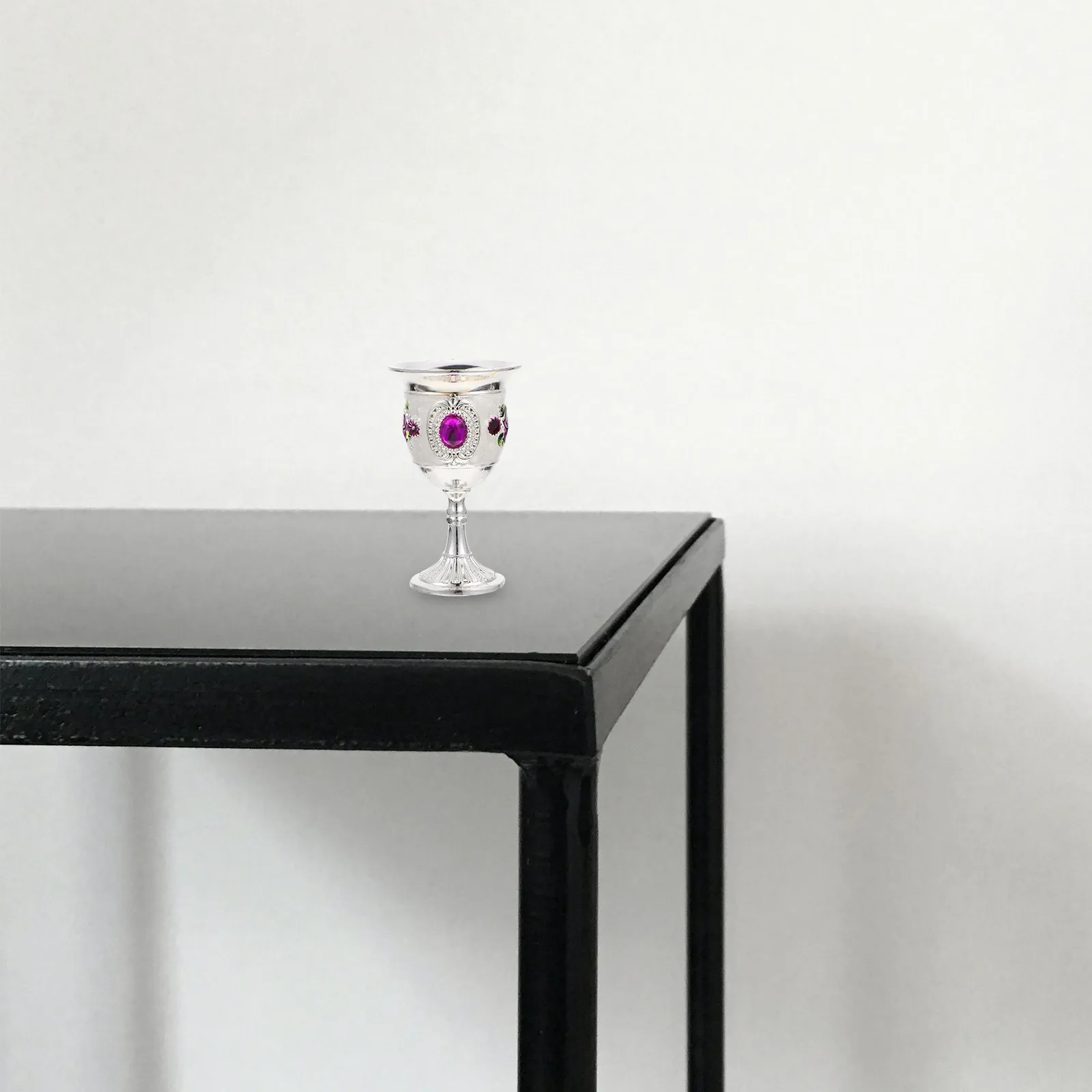 Retro Small Goblet Home Use Cup Elegant Pattern Texture Smooth Surface for Wine Whiskey Cocktail Evening Enjoyment Family Bar