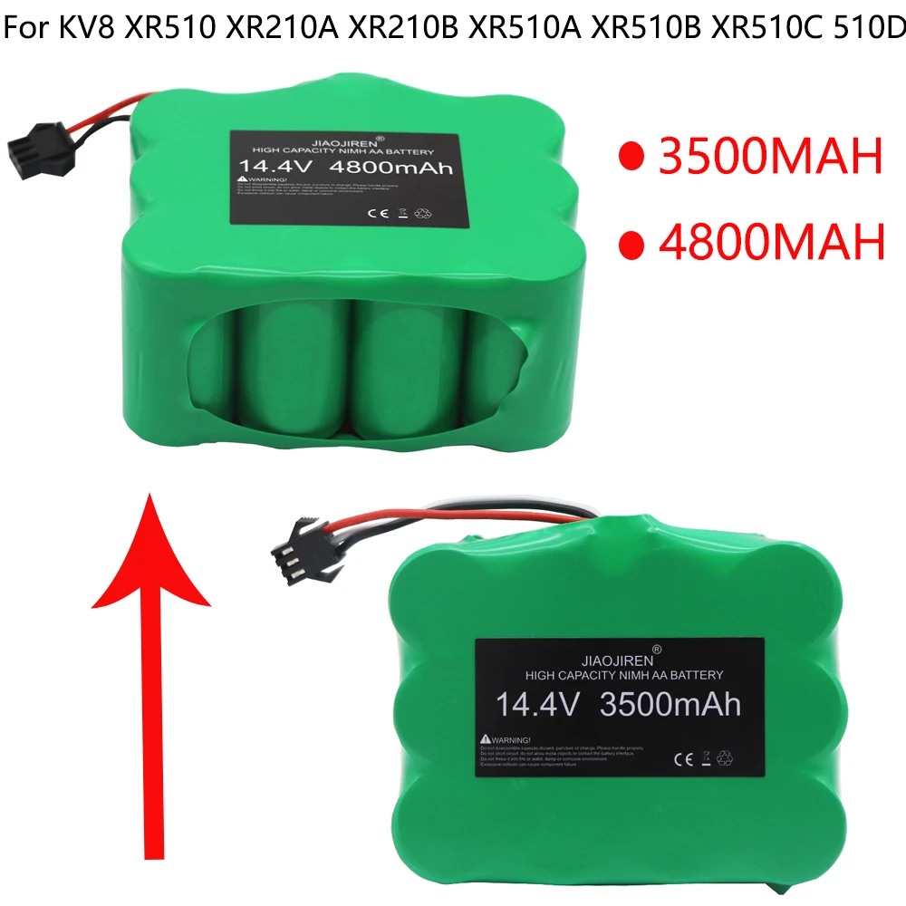 14.4v ni-mh sc bateria 3500mah 4800mah aspirador de pó robô para kv8 xr510 xr210a xr210b xr510a xr510b xr510c 510d