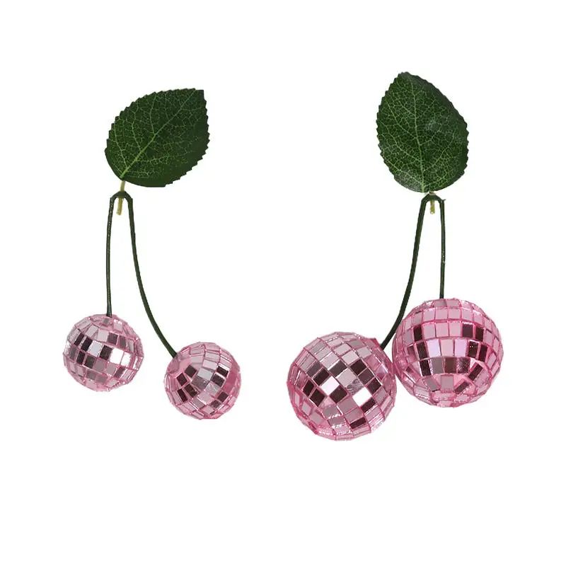 حفلة عيد ميلاد جو ديكور الكرز ديسكو كرات ديكور المنزل كرات فريدة من نوعها الكرز ديسكو كرات مرآة الزجاج يحاكي #6