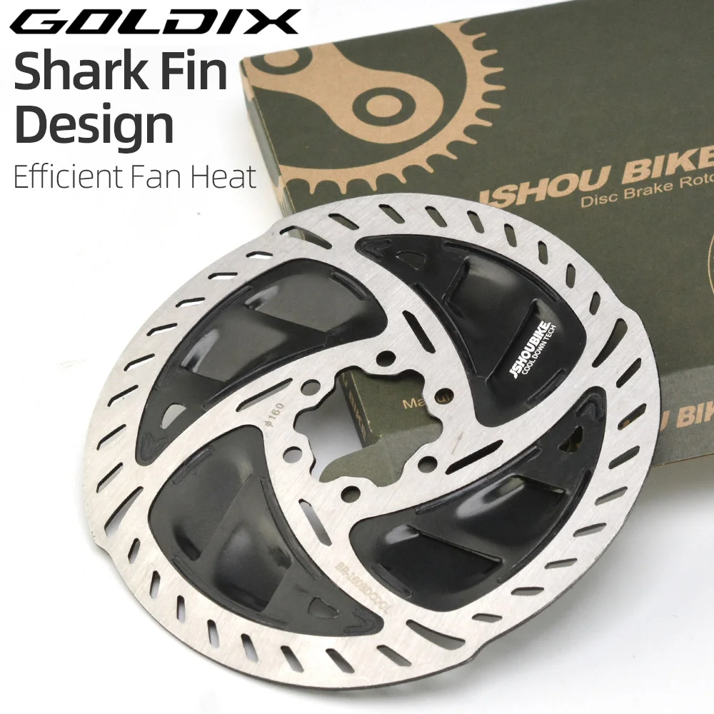 GOLDIX 6-Bolt Bicycle Brake Disc Rotor 140mm 160mm for Mountain Bike Gravel and Road Bike Fast Cooling Ultralight RT900 1/2Psc