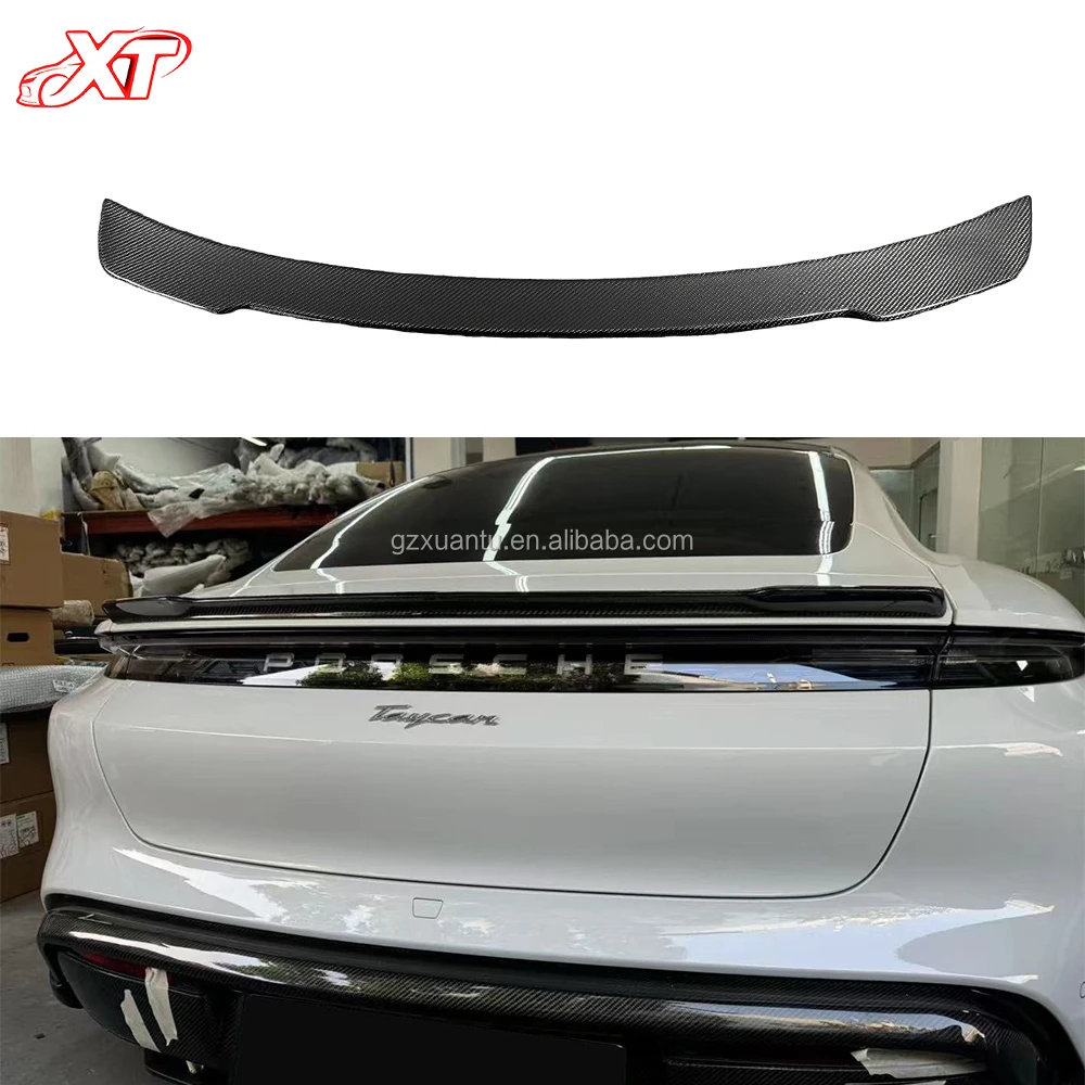 

Carbon Fiber Rear Bumper Trunk Spoiler Body Kit for Taycan Teachert Tail Wing 19-23