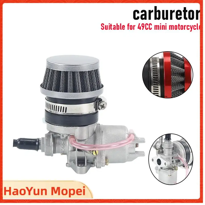 Carburetor Carb Carby + Air Filter Stack for 47cc 49cc Mini Moto Dirt Pocket Bike ATV Quad Go Kart Minimoto
