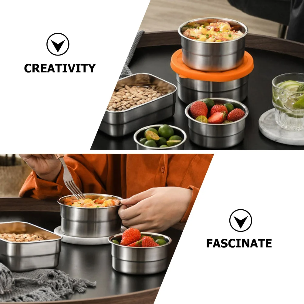 

Stainless Steel Sauce Cup Leakproof Condiment Container With Lid For Picnic Bbq Kitchen Storage Dipping Cups Fresh Keeping