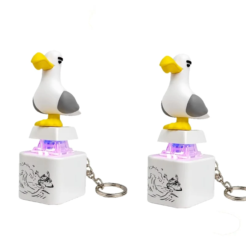 FTCY Neuer Mine Seagull Keycap Schlüsselanhänger, leuchtend, klangvoll, Stressabbau, kreatives Fidget-Spielzeug, kreativer Schlüsselanhänger, Großhandel unterstützt