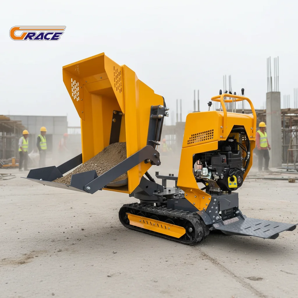 

Remote Control Hydraulic Mini Crawler Dumper Heavy Load Track Dumper for Sand Gravel Transport
