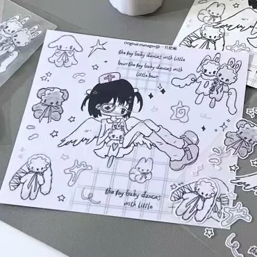 

Креативные милые декоративные наклейки для книг с героями мультфильмов для девочек