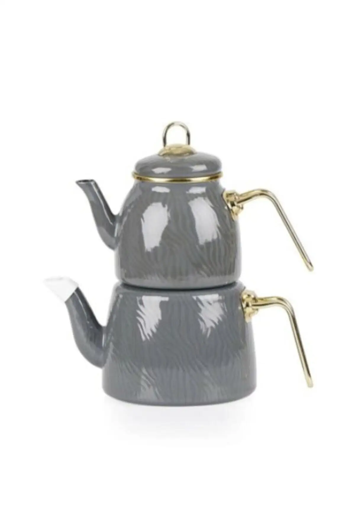 Hüma Gray Qualita Enamel Teapot 8681145067855-ty