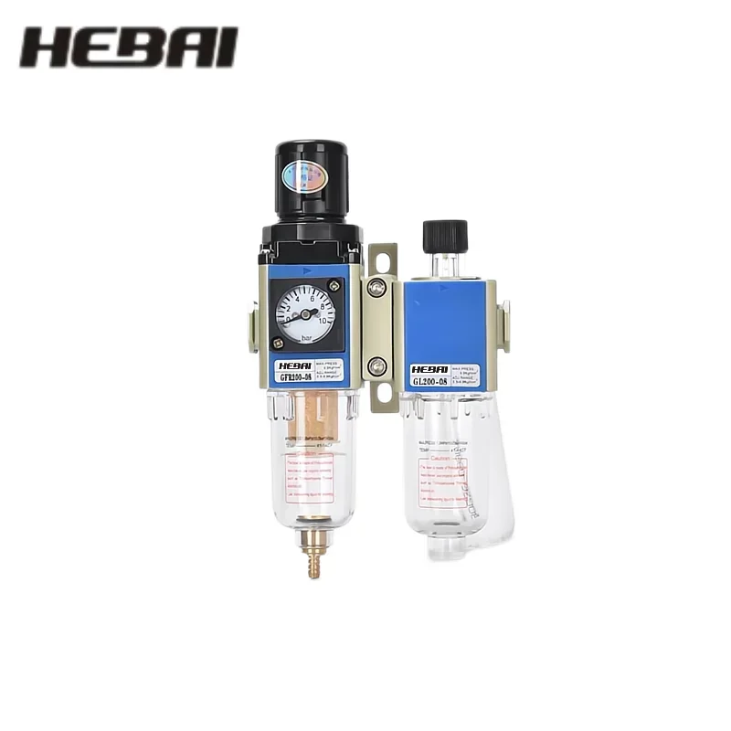 HEBAI GFC200-08 GFC300-10 GFC400-15 Air Compressor Oil Water Separator Filter Regulator Trap Airbrush Pressure Reducing Valve