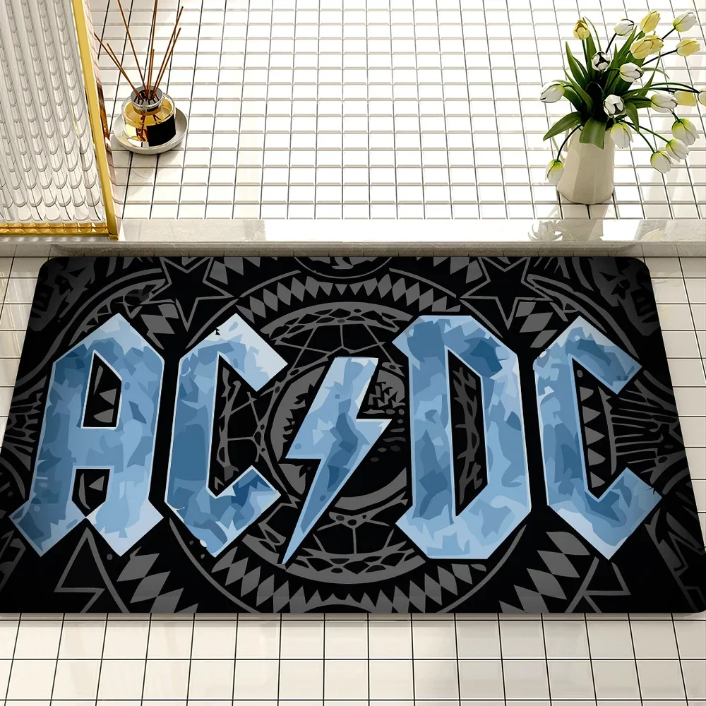 Rock Singer A-AC D-DC Band Floor Mat Cheaper Anti-slip Modern Living Room Balcony Printed Bedside Mats