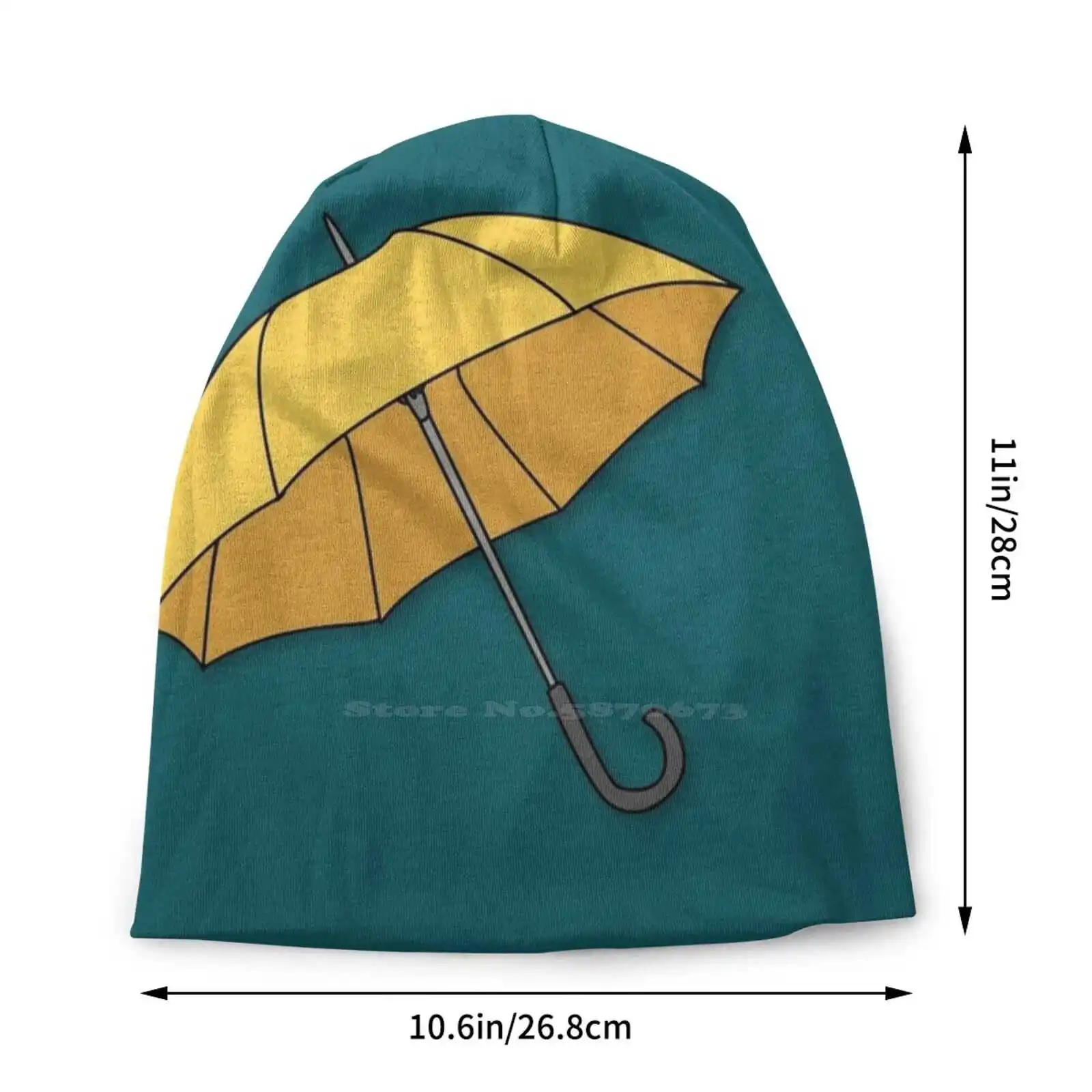 Yellow Umbrella Knitted Hat Warm Beanie Outdoor Caps Yellow Umbrella Himym How I Met Your Mother Rain