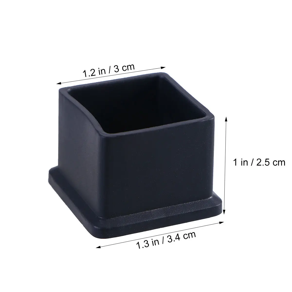 50Pcs Furniture Feet Covers Square Rubber Chair Leg Caps Anti Slip Noise Free Protection Chair Feet Pads Table Floor Protectors