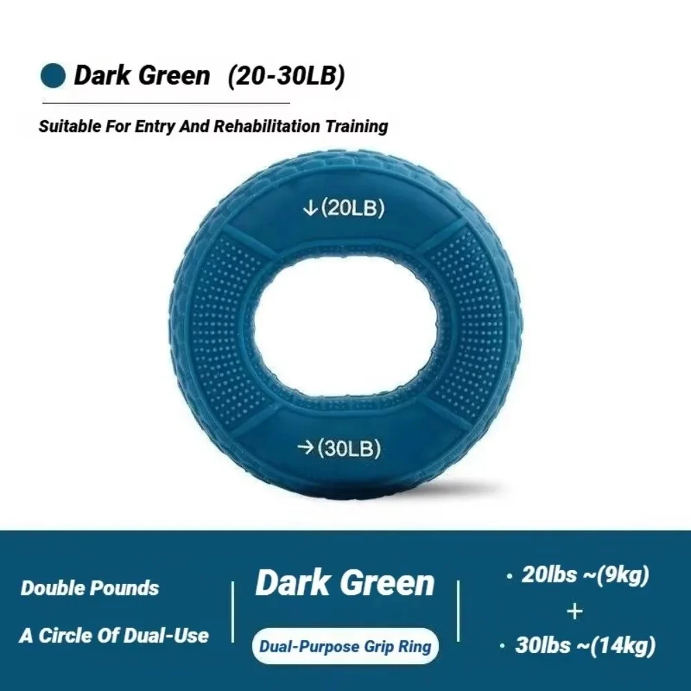 Hand Grip Ring with Silicone Carpal Expander, Strength Training Finger Ring, Increase Muscle Power and Body Building, 20-80LB
