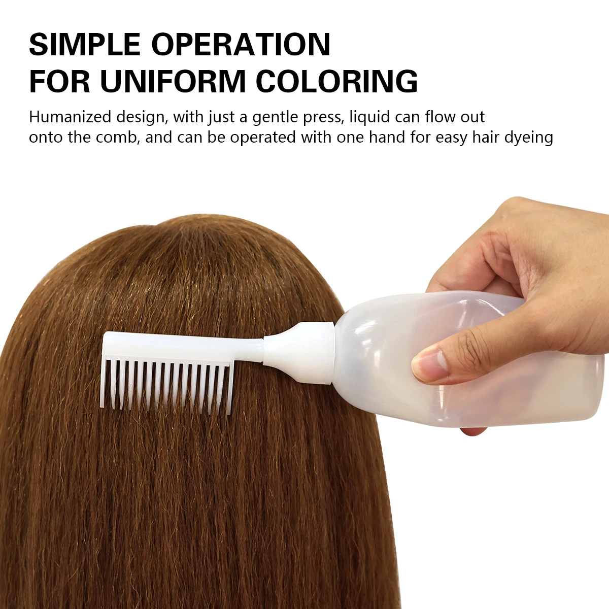 

170ml Refillable Hair Dye Applicator Bottle Plastic Shampoo Dispenser for Hair Coloring Smudging Salon Barber Supplies
