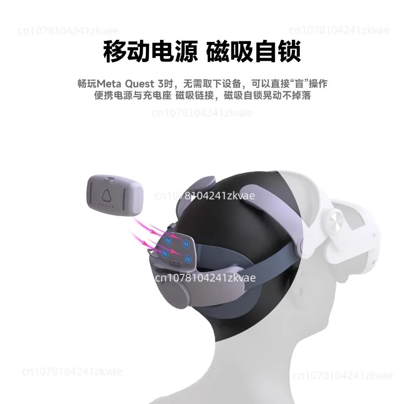 Suitable for Quest3 Headband Elite Headband Magnetic Power Exchange Long Battery Life Adjustable Head Decompression