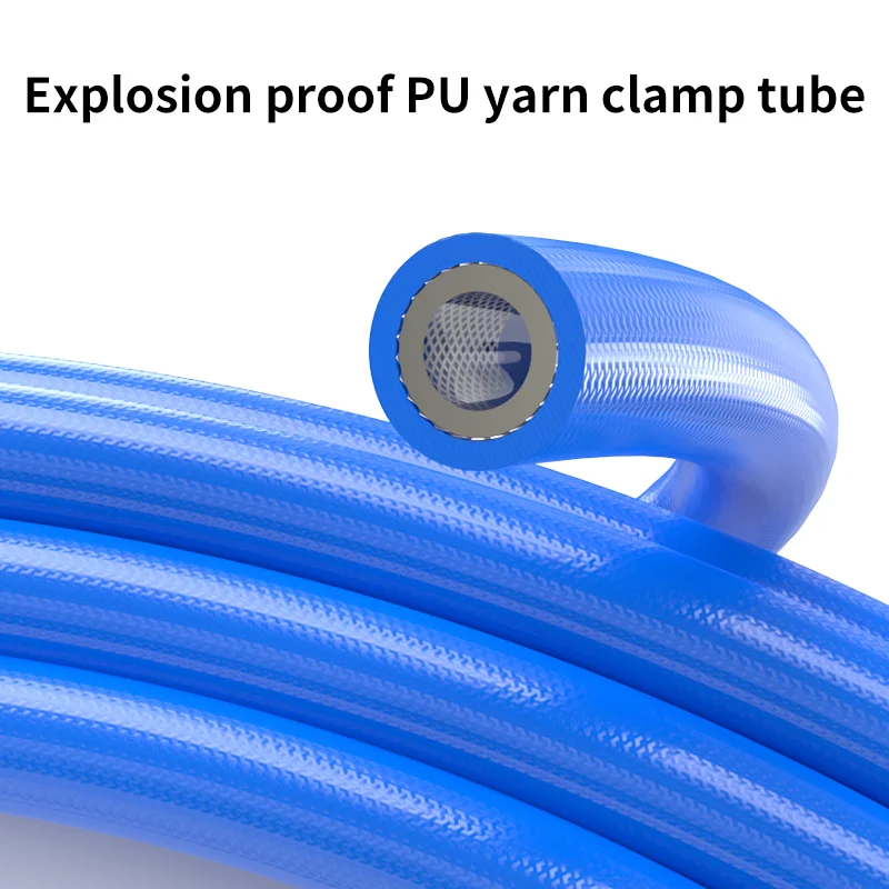 Tracheal hose high-pressure PU yarn clamp hose 8mm explosion-proof, thickened, high-temperature resistant