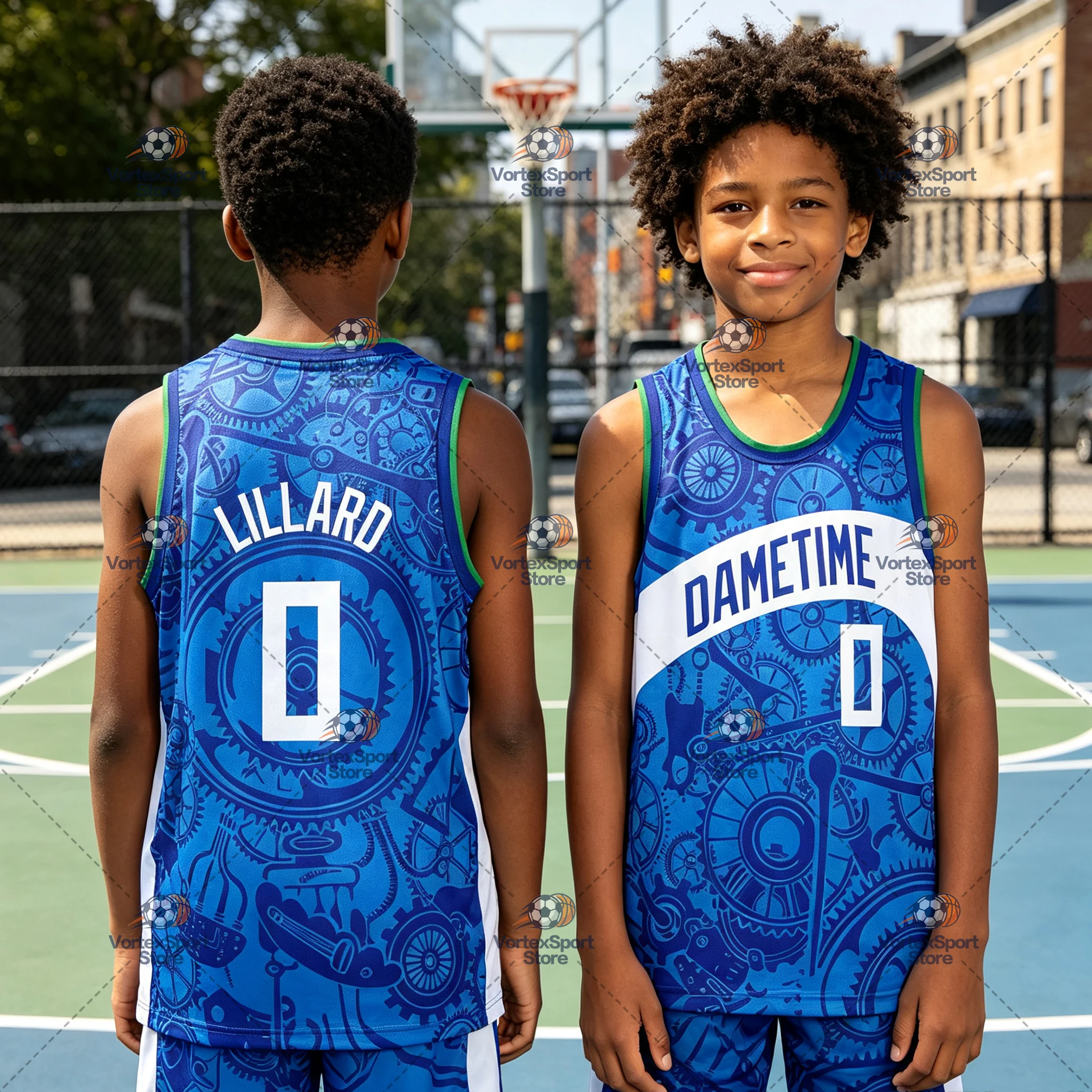 Children's Men's NO.0 Lillard Basketball Quick-drying Vest Parent-child Sleeveless Crewneck Personalized Special Jersey