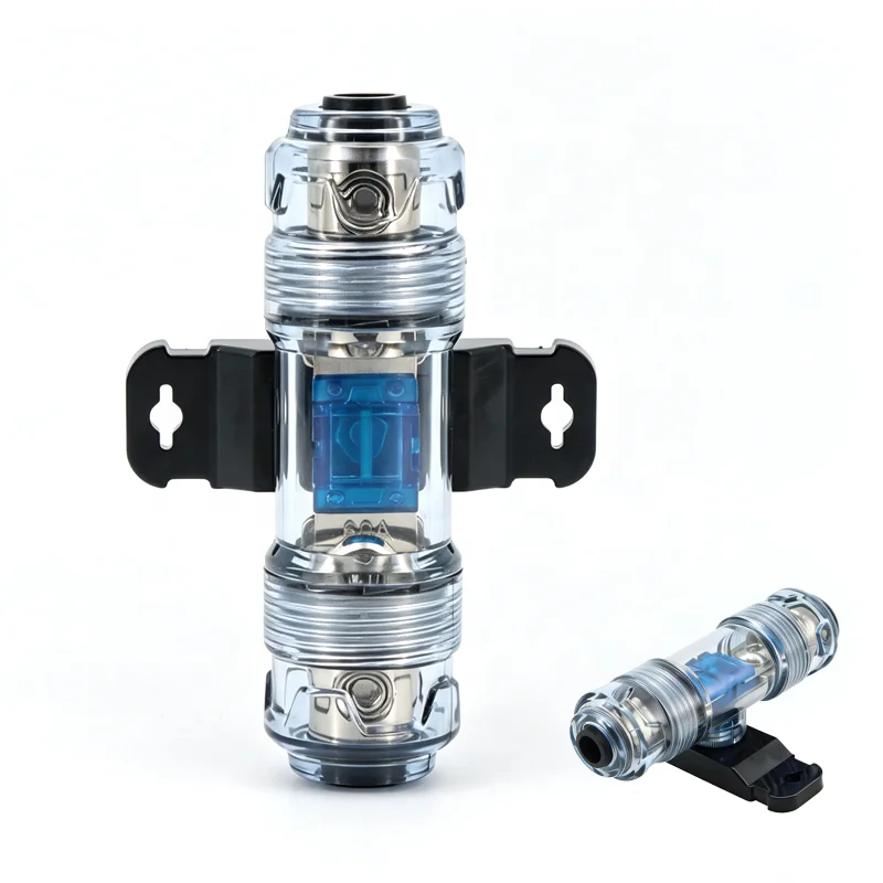 New Automotive 60A Anl Afs Fuse Holder High Quality 12V/24V Copper Plastic Through Hole Mounting Mini Stereo Modified Power