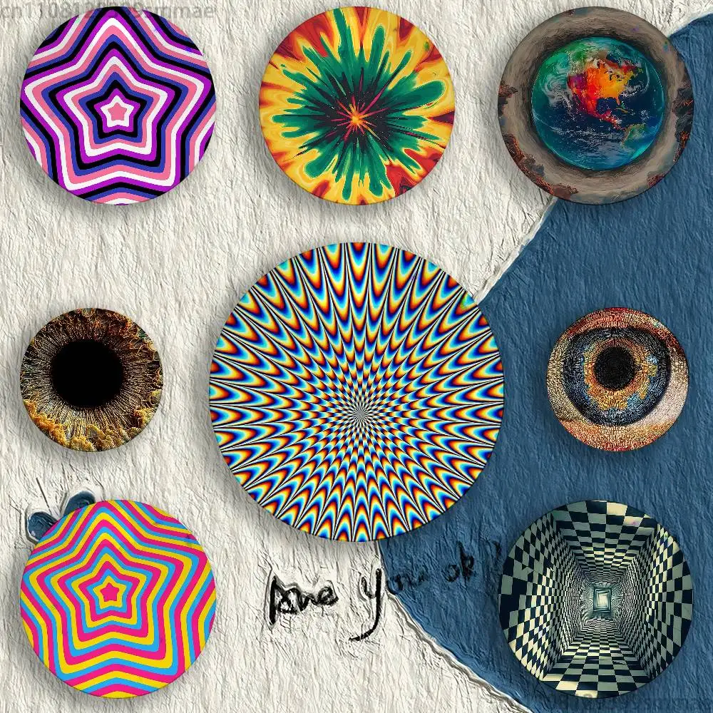 

Funny Creative 58mm Round Cartoon Brooches Badge for Backpack Accessories Hat Decoration HD Print Handmade Gifts