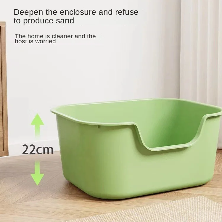 Extra-large Cat Litter Box Semi-enclosed Cat Toilet Spatter-proof Odor-proof Cat Sandbox Puppy Litter Tray Pet Cleaning Products