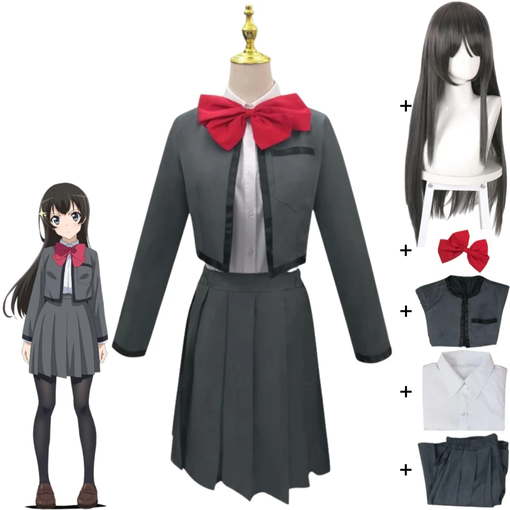 Anime Kagura Hikari Tendo Maya Aijo Karen The Musical Revue Starlight Cosplay Costume Wig Grey School Uniform Halloween Suit