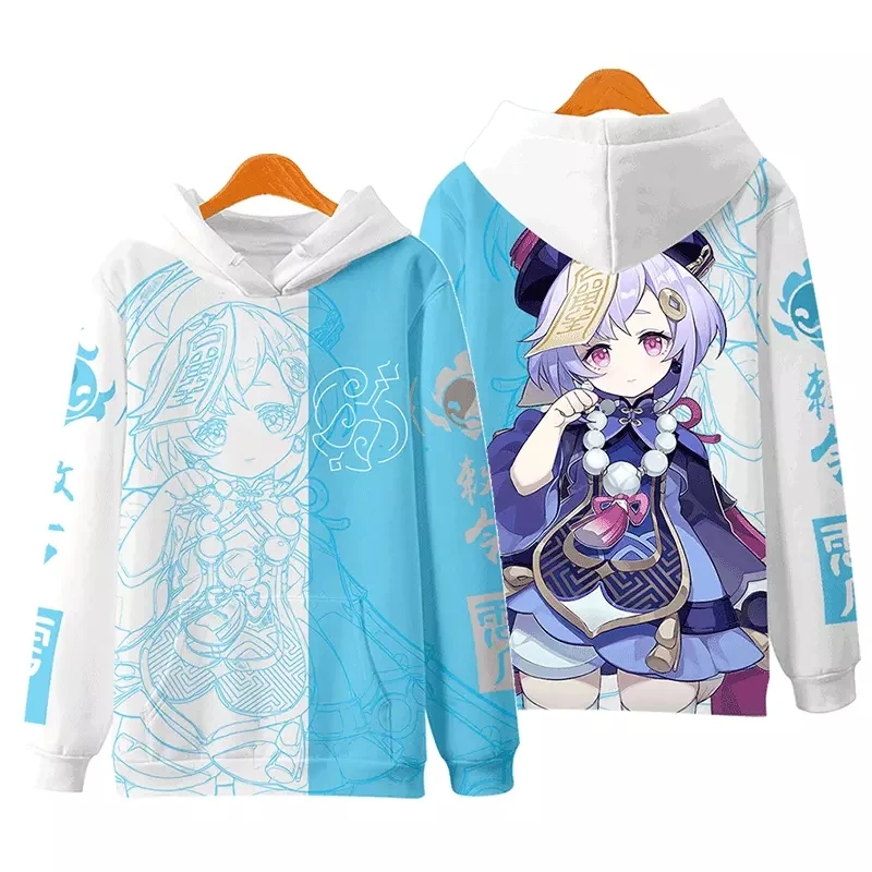 

Kawaii Anime Genshin impact match 3d print hoodie female streetwear pullover teenage boys girls oversized streetwear tops hoody