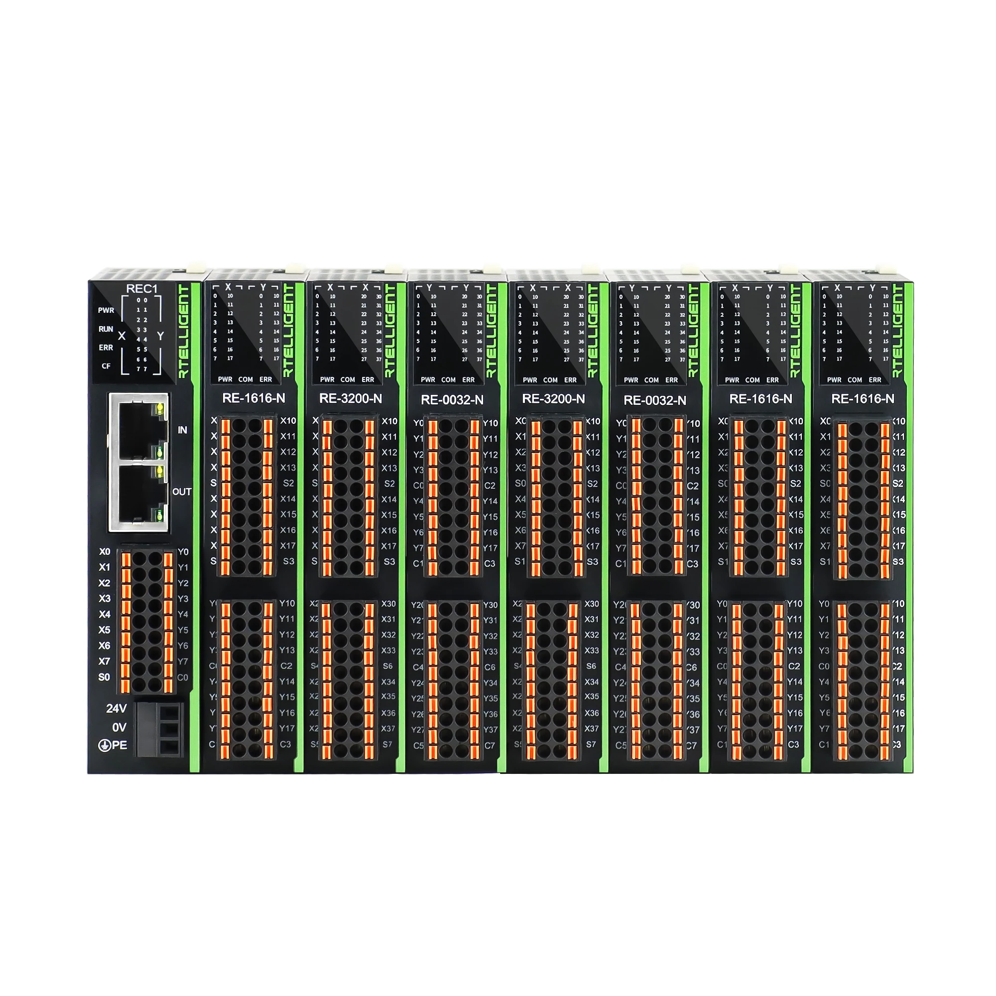 EtherCAT REC1 Series 8 points NPN Output and Input Signals Can Extensible 8 IO Modules Controller Coupler