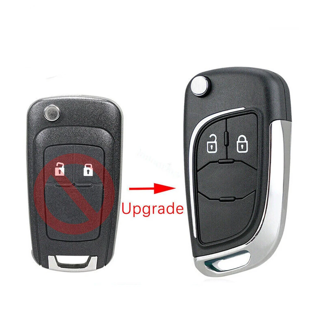 

2 Button Flip Remote Key Fob Case Shell Replacement for Opel Vauxhall Astra K Corsa E Insignia Grandland X