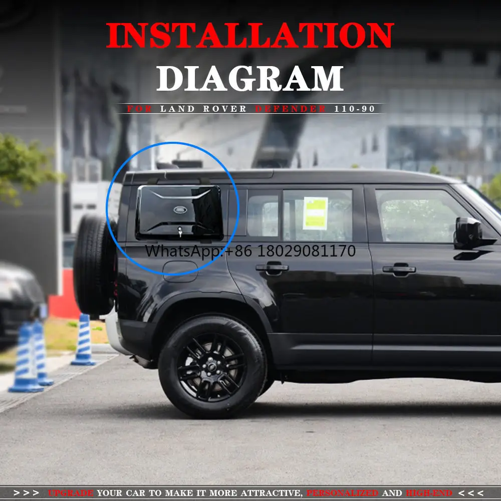 2024 New Design Easy Installation Black Roof Cargo Carrier Luggage Storage Box Side Box For L-and Rover Defender