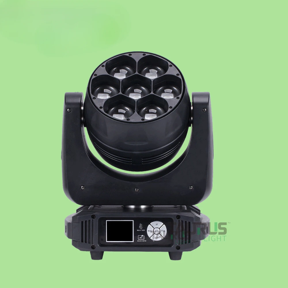 Powerful 7x40W RGBW LED beam of light mobile headlights