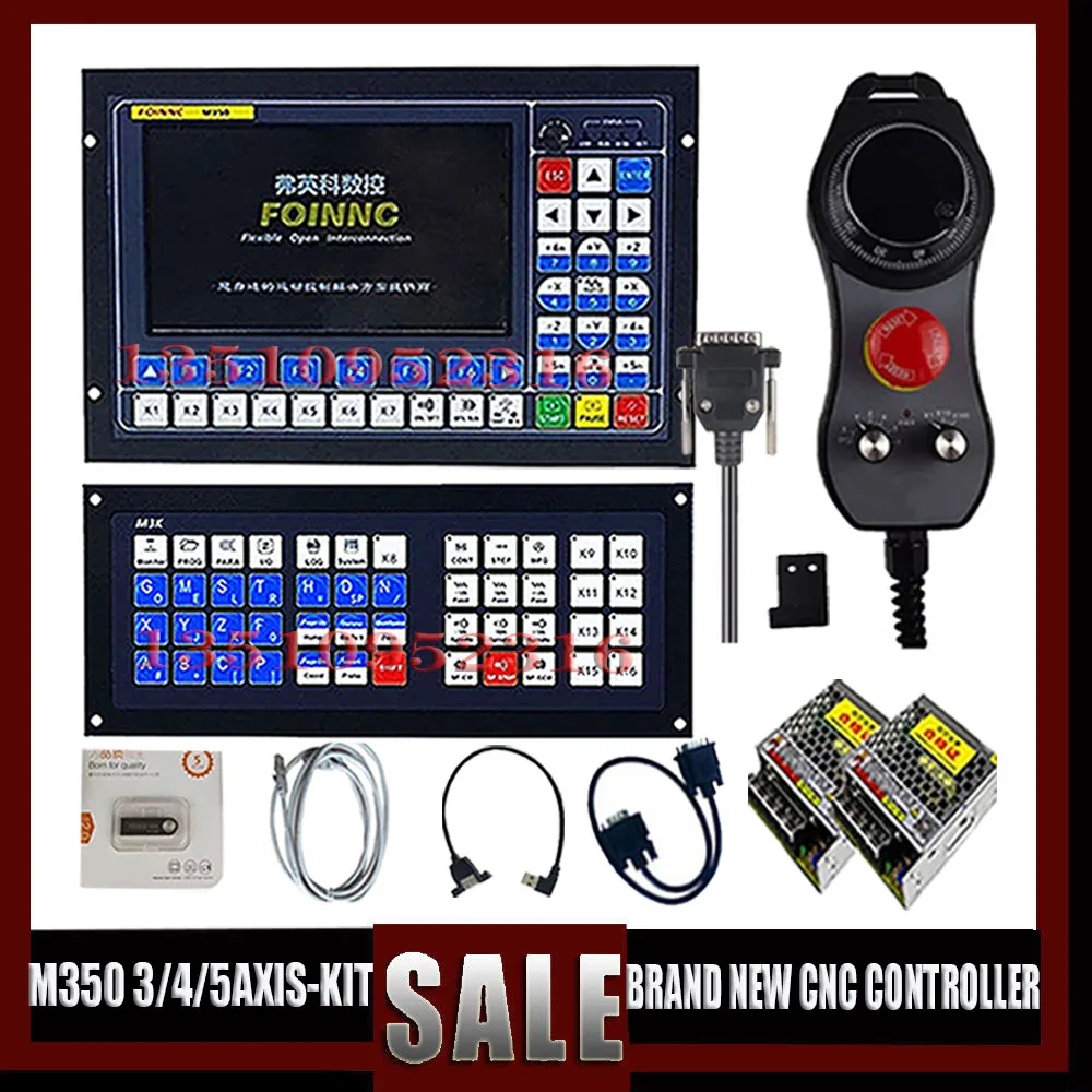 

Upgrade M350 3-axis 4-axis 5-axis Cnc Motion Controller 1mhz G Code Latest Extended Keyboard+handwheel Mpg+75w24v