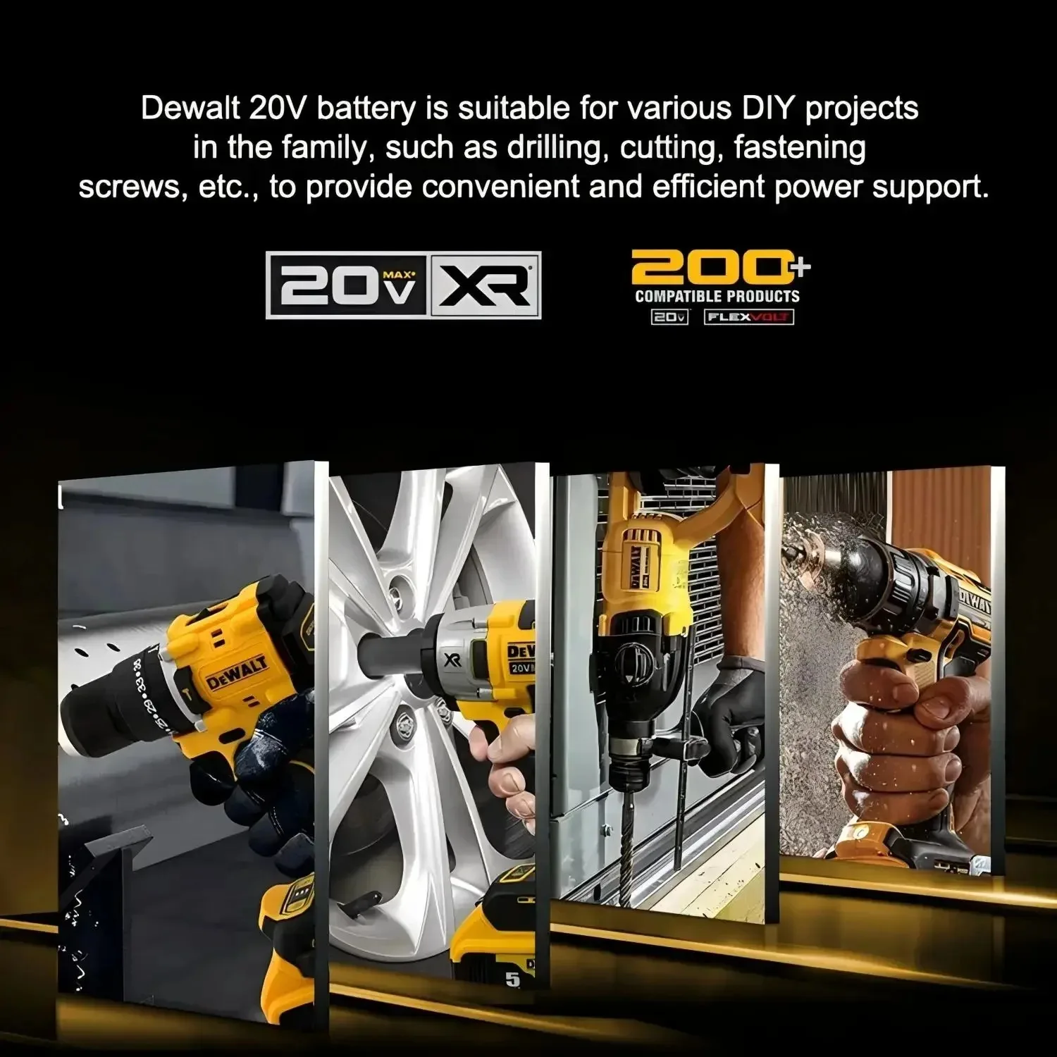 Genuíno.DEWALT.DCD805. 20v bateria + ferramentas elétricas broca de impacto sem escova chave de fenda elétrica sem fio multi-função broca de mão