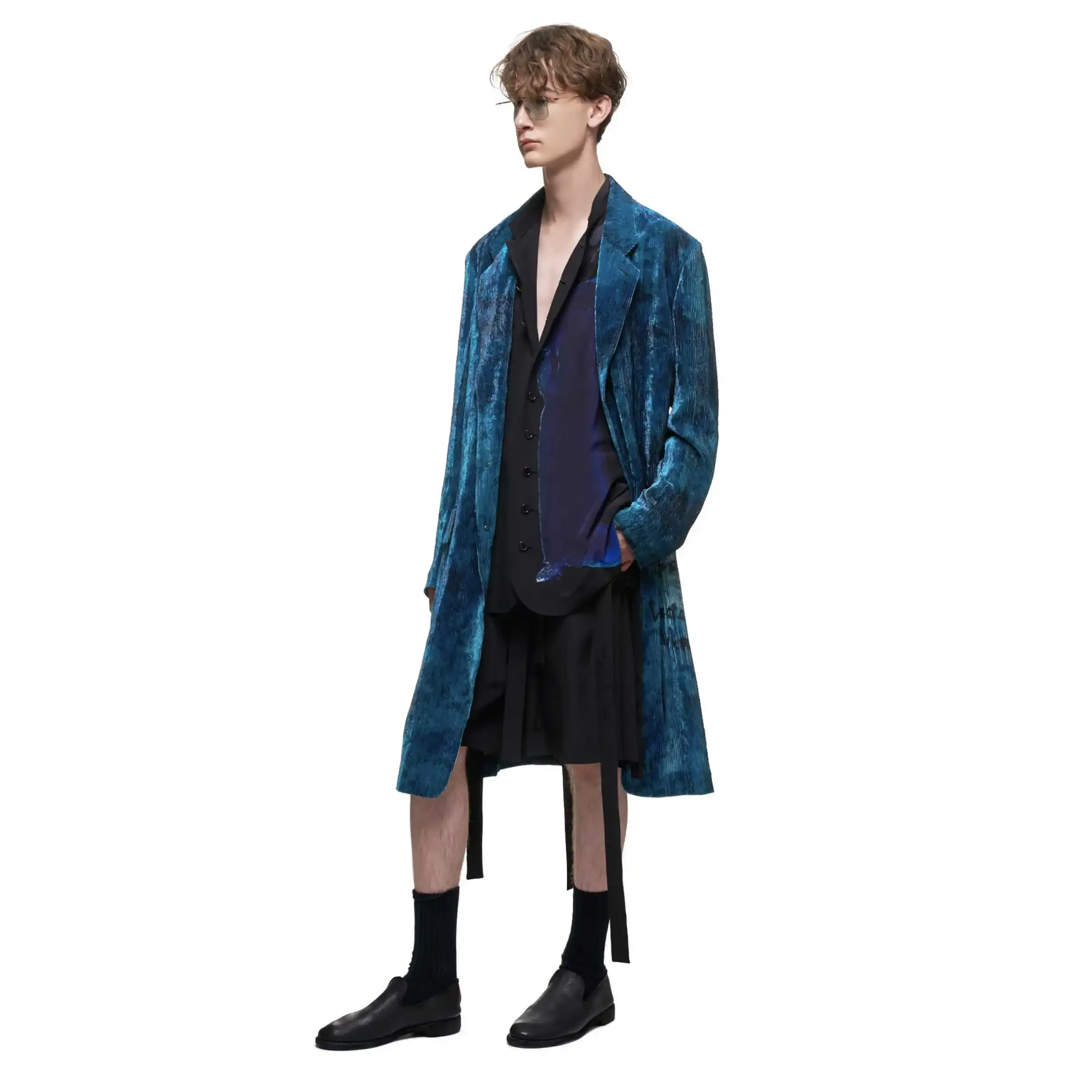 

YOJI OOAK SILK SUITE тканевый шелковый бархатный бархатный повседневный пиджак для мужчин