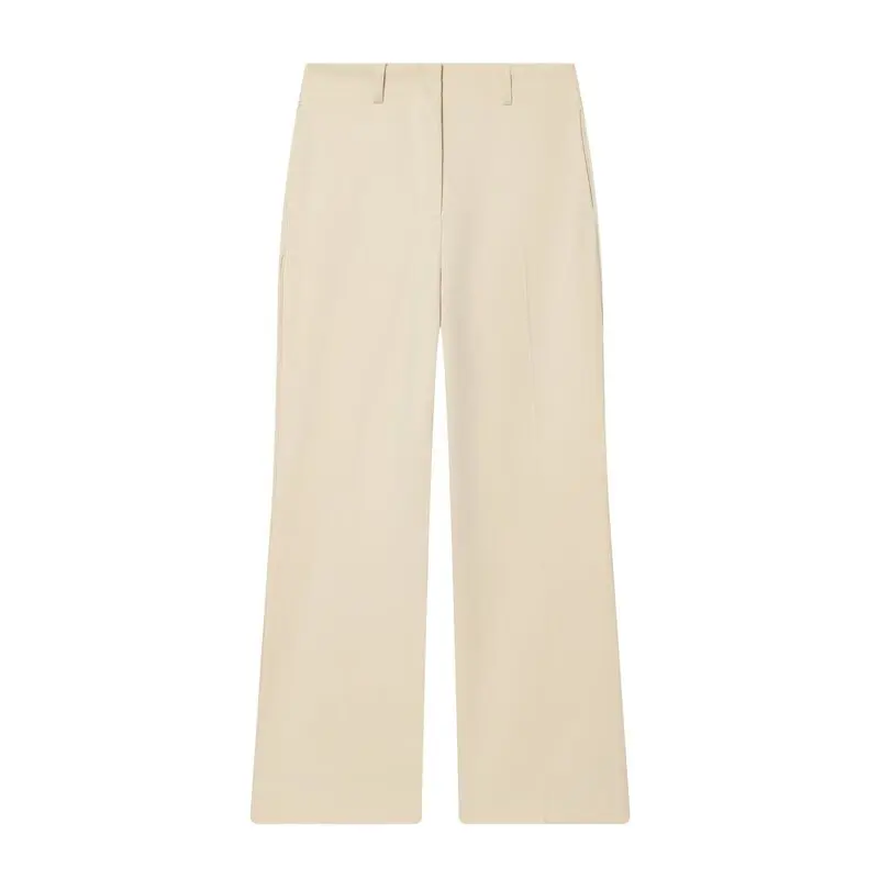 Spring 2026 Women's Straight Leg Pants Commute Stripe Decorated Versatile mid Waist Casual Trousers Fashionable Ladies