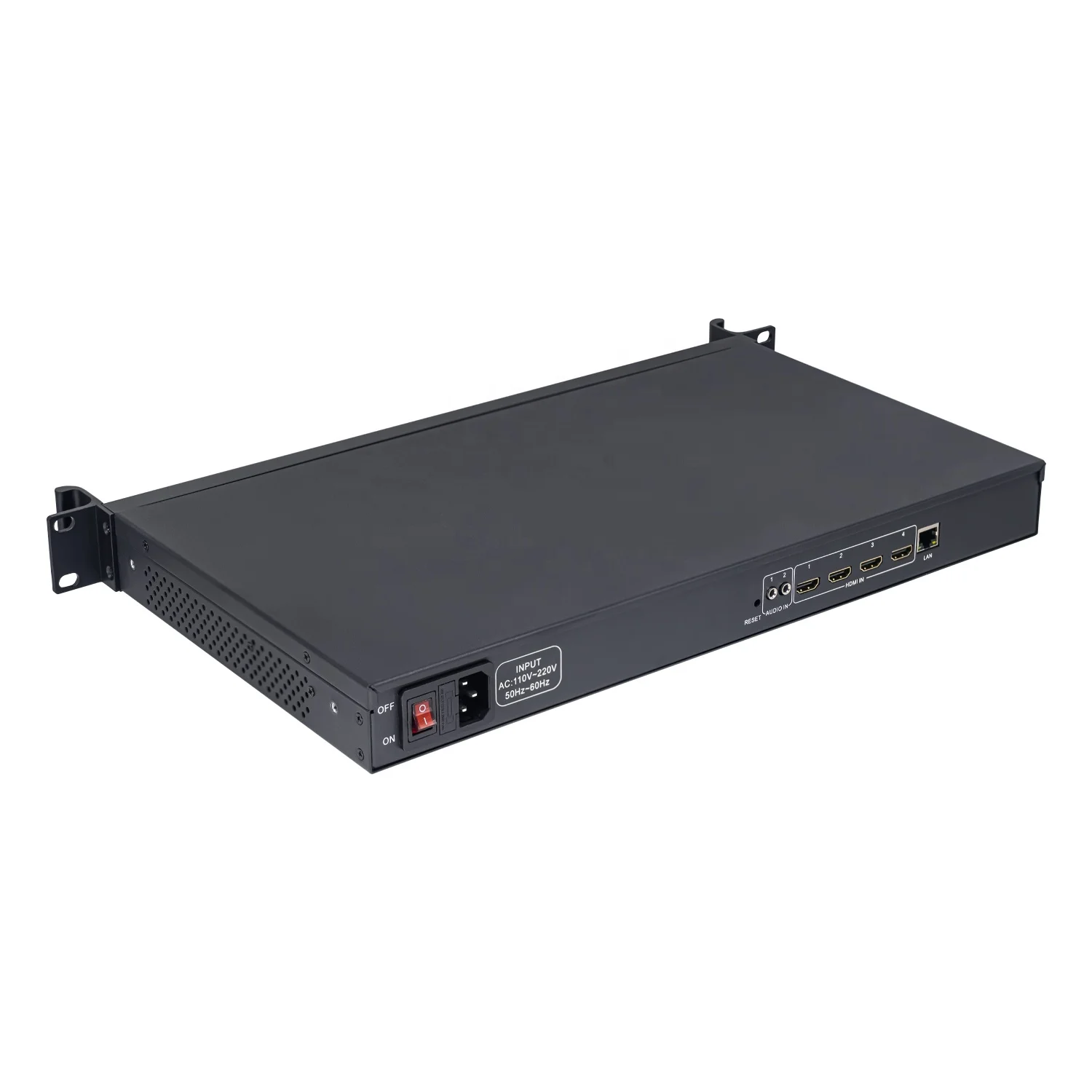 Custom Made 4 Channel SRT RTMP RTSP NVR Vmix Youtube Facebook IPTV H.265 H.264 HDMI DVI Video Capture  Card Box Encoder 1U Rack