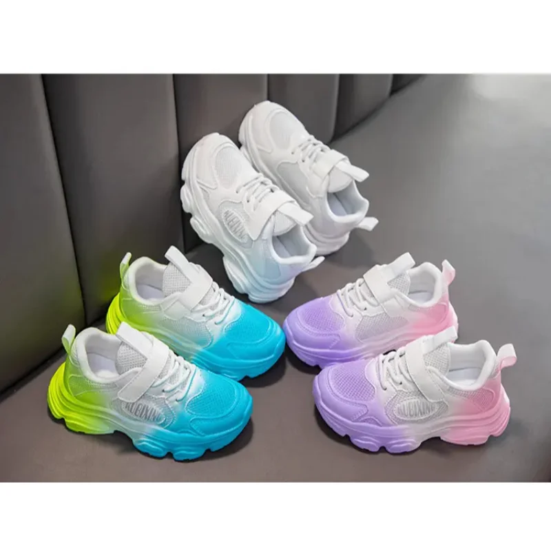 Scarpe sportive per bambini Scarpe da corsa casual per bambini per ragazzi Ragazze Mesh Traspirante Moda Sneakers Primavera Estate Antiscivolo Morbida per bambini