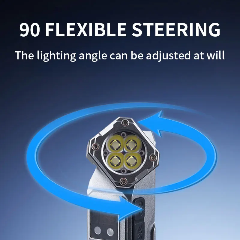 JIASHUAIXIN senter multifungsi sudut lampu suasana warna-warni senter magnetik lampu kerja lampu depan lampu sepeda