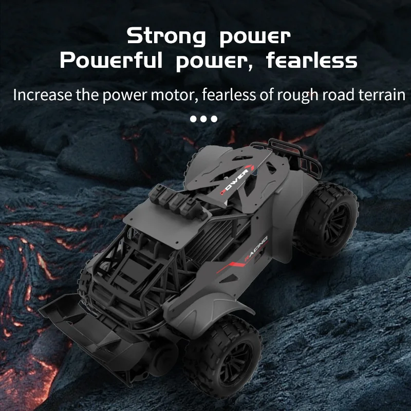 Rc-Autos mit Licht, 20 km/h, 2,4 G, Hochgeschwindigkeits-Rennwagen, ferngesteuertes Auto, Fahrzeug, LKW, Gelände-Kletterauto, auf einem Schild, Spielzeug für Kinder