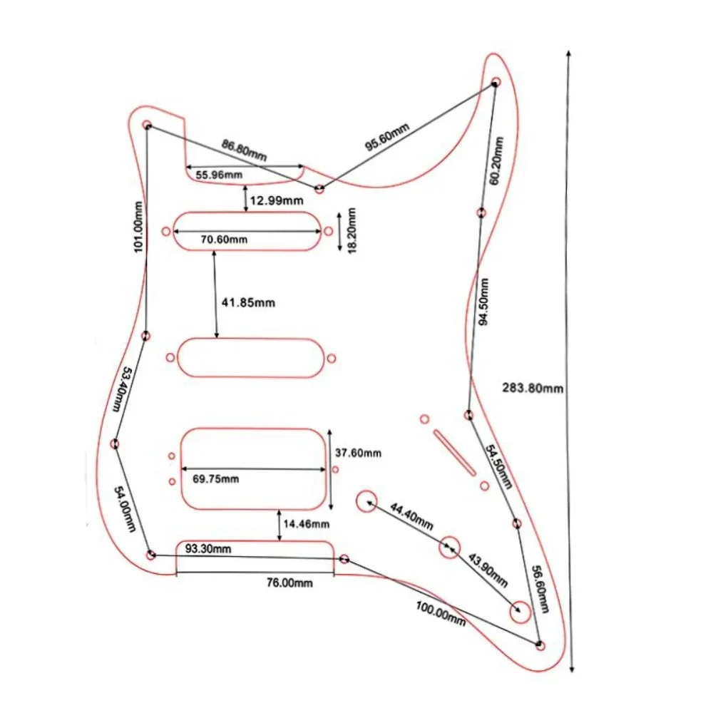 Для St SSH Humbucker звукосниматель, гитарная накладка, гитарная пластина, запасные части с монтажными винтами, 3-слойная