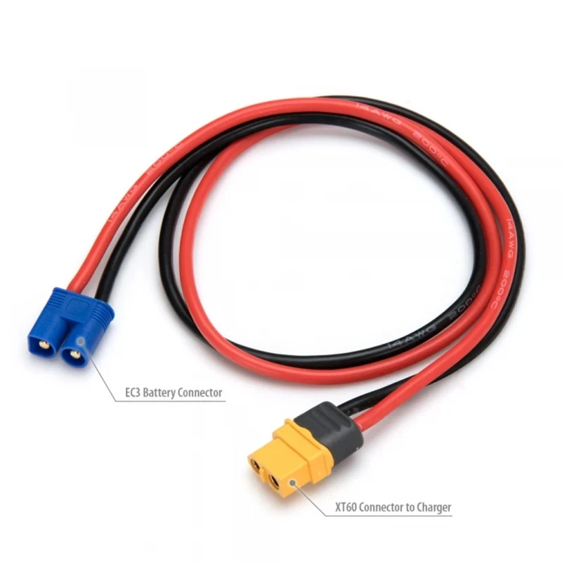 30PCS XT60H Female XT60 EC3 EC5 Male Connector Adapter Wire 14AWG 300mm Charge Lead Cable For RC Plane Car Boat Battery Charger