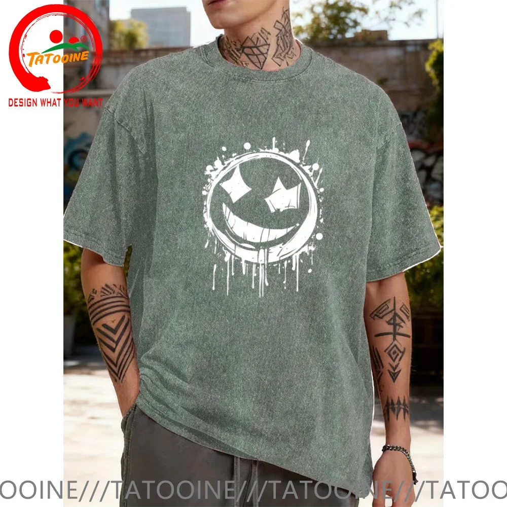 Funny Design Humor Smile Face  Shirt Men Fashion Trendy Casual Clothing Stylish Tops Tee Shirt Leisure Tshirt Men's T-Shirt